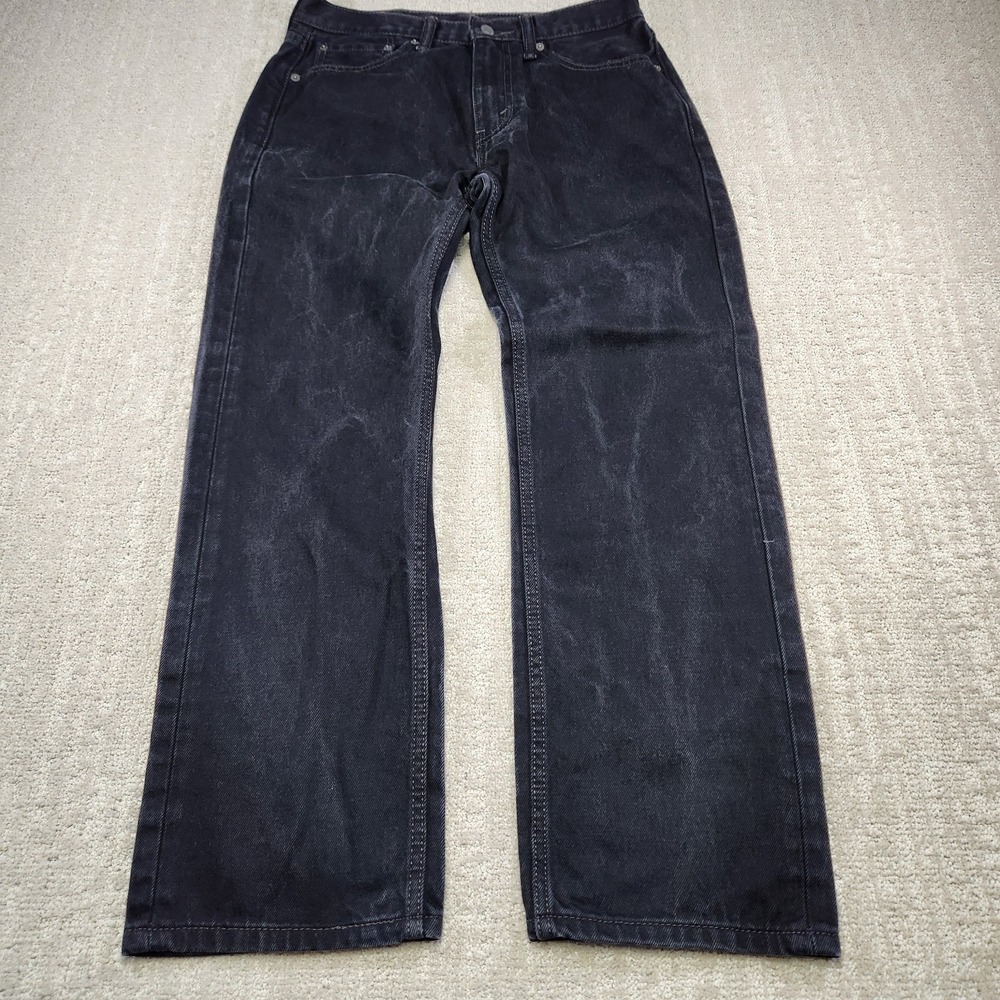 Levis 505 Jeans Men 31x30 *READ Black Denim Straight Leg Cotton Regular Fit
